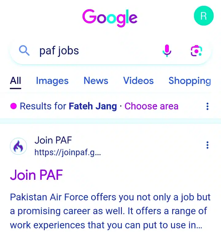 PAF Jobs 2024as Airman